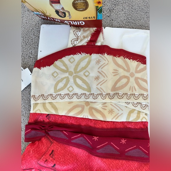 Disney Moana 2 Red and Cream Dress - Picture 8 of 8